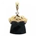 New Black Special Cut Shape Onyx Diamond Yellow Gold 10K Pendant