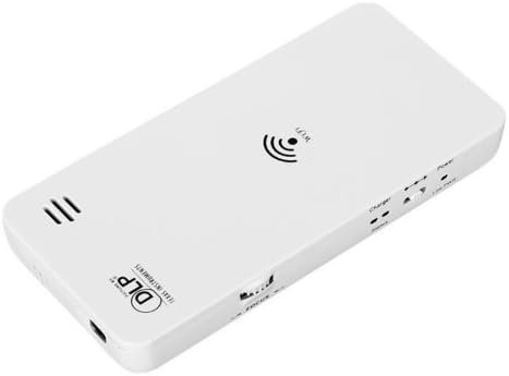 AORANINC New Arrival Portable Mini HD Wireless WiFi DLP Projector for iPhone Android Phone Laptop PC, HDMI Mobile Home Cinema, Built-in Power Bank & Battery