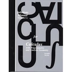 Saxon Calculus: Teacher's Edition Solutions Manual, First Edition 1997