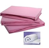 2 x PINK Cot Bed Fitted Sheet,100% Cotton - Size:70 x140cm & PINK Cot Bed Duvet Cover ,Size:130 x 160cm,100% Cotton AND New Cot bed Duvet 4.5 Tog size : 120x150 cm.