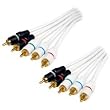 Cables Unlimited AUD-1380-12W Component Video and Audio Cable (12 Feet, White)