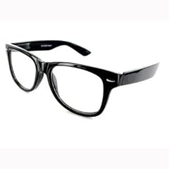 Nerd Sonnenbrille Brille Klare Gl�ser Wayfarer Style schwarz
