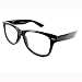 Nerd Sonnenbrille Brille Klare Gläser Wayfarer Style schwarz