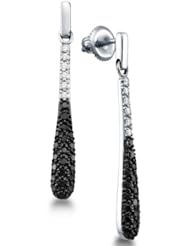 0.77 cttw. Diamond Micro Pave Earrings 10K White Gold