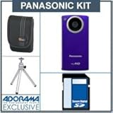 Panasonic HM-TA1V Shoot and Share HD Video Camcorder Kit - Purple - with 8GB SD Memory Card, Camera 