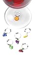 Fruit Basket Wine Glass Charms - Set of 6