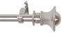 Window Curtain Rod / Drapery Rod 44 Inch - 108 Inch Half Round Nickel
