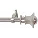Window Curtain Rod / Drapery Rod 44 Inch - 108 Inch Half Round Nickel