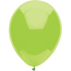 100 Party Balloons - 11" Round Latex, Kiwi Lime Green
