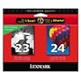 Lexmark Cartridge No. 23/24 Twin-Pack - Print cartridge - 1 x black, color (cyan, magenta, yellow) - LRP