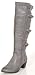 Designer Knee-High Gray Fashion BOOTS Women's