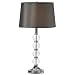 Crystal Table Lamp with Platinum Glow Shade