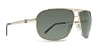 Von Zipper Skitch Polarized Aviator Sunglasses,Gold Frame/Vintage Grey Poly Polar Lens,one size