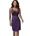 Democracy Stretch Satin Dress with Contrast Straps and Waist