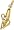 Banana Charm, Gold Plated Silver
