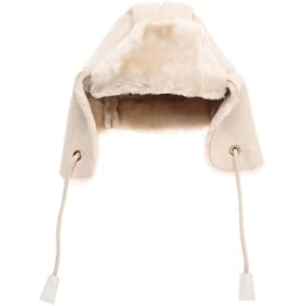 chapeau hiver femme Dorotennis Chapka Aviateur Chapeau femme - Crème Synthétique Taille unique