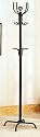 Coat Rack/Stand in Satin Black Metal Spider Style