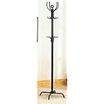 Coat Rack/Stand in Satin Black Metal Spider Style