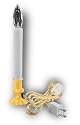 Electric Candle Lamp With Polished Brass Base & 7W Bulb. Perfect Accent or Welcome Light (Set of 3)