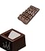 Silicone Chocolate Mold: Square W/slanted Dimple, 26mm X 26mm X 18mm Deep, 10 Milliliters, 15 Cavities (totaling 150 Ml)