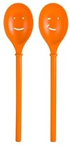Zak Designs Happy & Cheeky Orange Smile Spoons, Set of 2