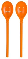 Zak Designs Happy & Cheeky Orange Smile Spoons, Set of 2