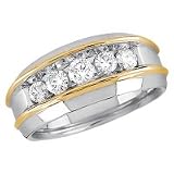 14kt. Gold, Men's 1 ct. tw. Diamond Band