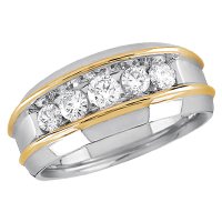 14kt. Gold, Men's 1 ct. tw. Diamond Ring