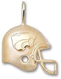 Kansas State Wildcats Solid 10K Gold Powercat Helmet Pendant