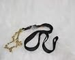 Hamilton Deluxe 7' x1" Nylon Lead Shank with 24" Chain, Black