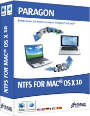 Paragon NTFS for Mac OS X 10 (English, French, Italian, Spanish, German versions)