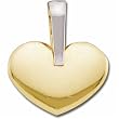 14K Two Tone Bare Heart Pendant