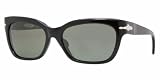 Persol Women's 2963 Black Frame/Green Polarized Lens Plastic Sunglasses
