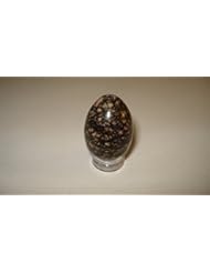 Toy: (#D) 1pc Rhodonite Egg Shape Small Premium Quality Healing 100% Natural Crystal Gemstone Tumbled Collectalble Pocket Stones - P.L.U.R.