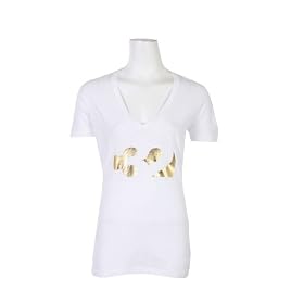Buy 32 - Thirty Two Cut Out V Neck Shirt White by Thrity Two