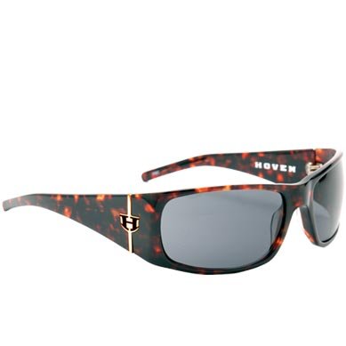 Click here to buy HOVEN EXCUSE 35-4201 DARK TORT HANDMADE ACETATE FRAME GREY LENS PLASTIC SUNGLASSES..
