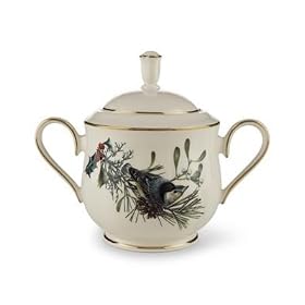 Lenox Winter Greetings Sugar Bowl With Lid by Lenox