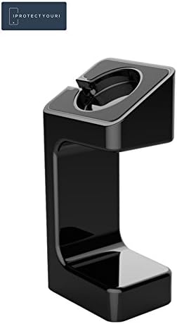 Apple Watch Stand, iProtectYouri [Charging Dock] Apple Watch Charging Stand **NEW** [Apple Watch Stand] High Quality Plastic build cradle holds Apple Watch - Comfortable viewing angle easy use quick connection for both models Apple Watch [38mm and 42mm] (Black)