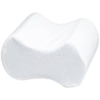 Hermell Products Memory Foam In Between The Knee Pillow with White Polycotton Cover