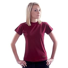 Women's Organic Cotton Workout T-shirt - Cranberry