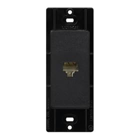 Lutron SC-PJ-MN Satin Colors Phone Jack, Midnight by Lutron