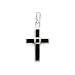 925 Silver & Onyx Small Cross Pendant