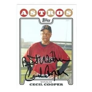 Buy Cecil Cooper Autographed Hand Signed Baseball Card (Houston Astros) 2008 Topps