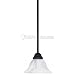 Nuvo 60/386 Mini Pendant With Hang-Straight Canopy With Alabaster Glass, Textured Flat Black