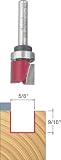 Freud 50-103 5/8-Inch Diameter Top Bearing Flush Trim Router Bit with 1/4-Inch Shank