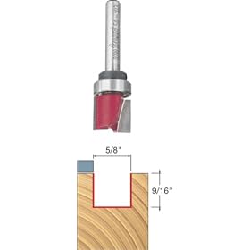 Freud 50-103 5 8-Inch Diameter Top Bearing Flush Trim Router Bit with 1 4-Inch Shank by Freud