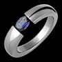 Matia - size 13.00 Titanium Tension Set Ring with Iolite