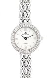 Euro Geneve 14k White Gold Women's Diamond Watch