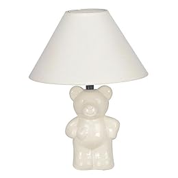 Ceramic Teddy Bear Lamp - Ivory