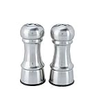 Trudeau Satin Stainless Steel Salt and Pepper Shakers - 4.5